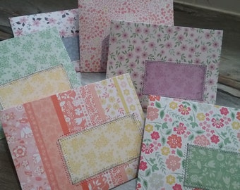 Handmade set of  sewn A2 envelopes