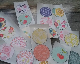 Envelope seals, stationery stickers, junk journal