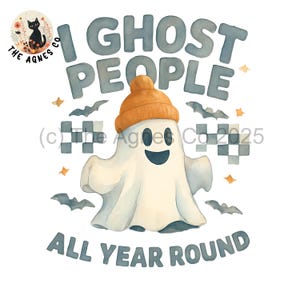 Cute Ghost Halloween png, Ghost Sublimation Design, Fall PNG, Spooky PNG, Autumn PNG, Instant Download, Spooky clipart, Friendly Ghost