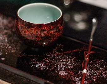 中国漆器茶碗/茶器/鑑璽/黒釉茶器/天目茶碗/天目/伝統工芸品/陶芸品