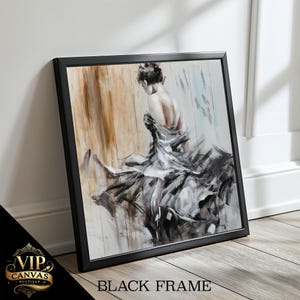 Elegante ballerina in beweging - canvas schilderij sierlijke dans, perfect cadeau voor balletliefhebbers en woondecoratie
