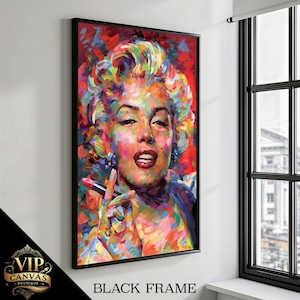 Vibrant Marilyn Monroe Portrait – Colorful Canvas Art for Contemporary Home Decor and Unique Gifts