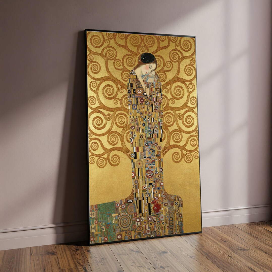 Gustav Klimt The Tree of Life Canvas, Gold Art Nouveau Wall Art, Modern ...
