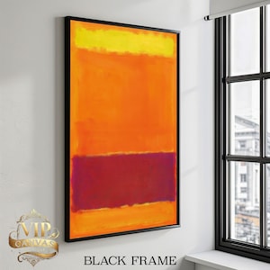Mark Rothko Canvas Painting Vibrant Abstract Canvas Painting - Bold Modern Art for Living Room Decor