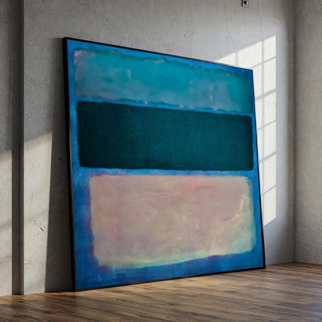 Mark Rothko Pastels Mark Rothko No:31 Blue and Pastel Canvas Painting | Ready to Hang ...