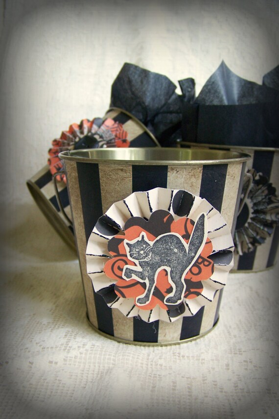 Halloween Treat Container Halloween Decor Vintage Halloween Etsy