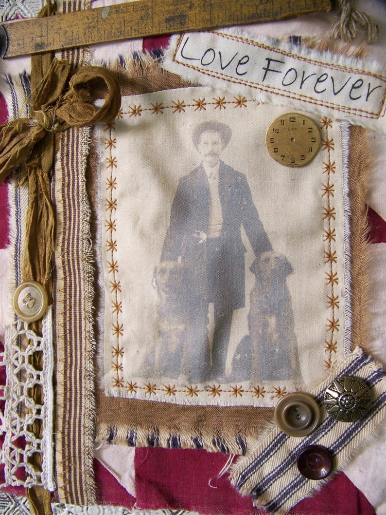 Original Dog Art Dog Collage Vintage Dog Wall Hanging Mixed - Etsy