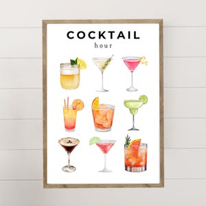 Instant cocktailkunst downloaden | Barmuurdecoratie | Cocktailpartyposter | Decoratie barwagen | Mixologie-afdruk | Woondecoratiecadeau | Digitale afdruk
