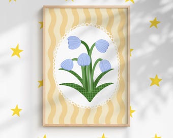 Bluebell Flower Print | Botanical Nursery Wall Art (Digital Download)