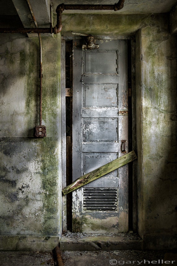 Sealed Door in an Abandoned Military Complex Mysterious Odd Etsy