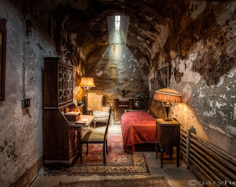 Al Capone's Cell - Scarface, penitentiary, HDR, Fine Art Color Photography Print, Signed