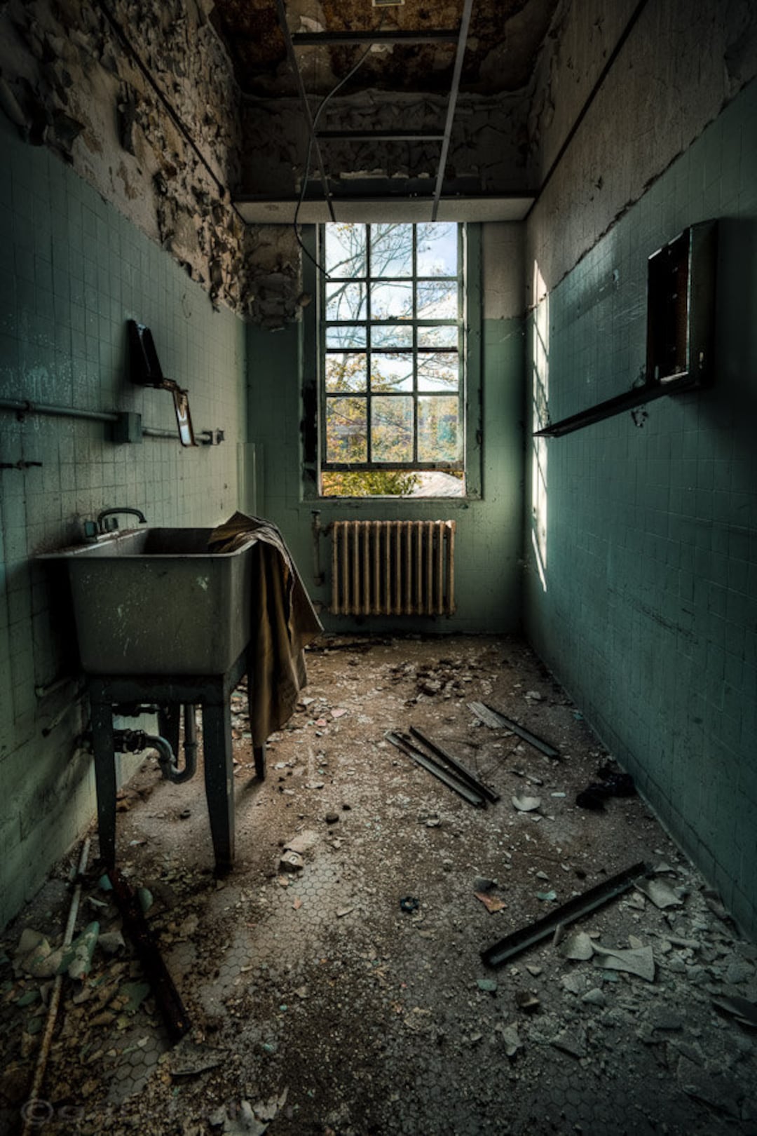 Abandoned Asylum Janitors Closet Urban Exploration Print, Color
