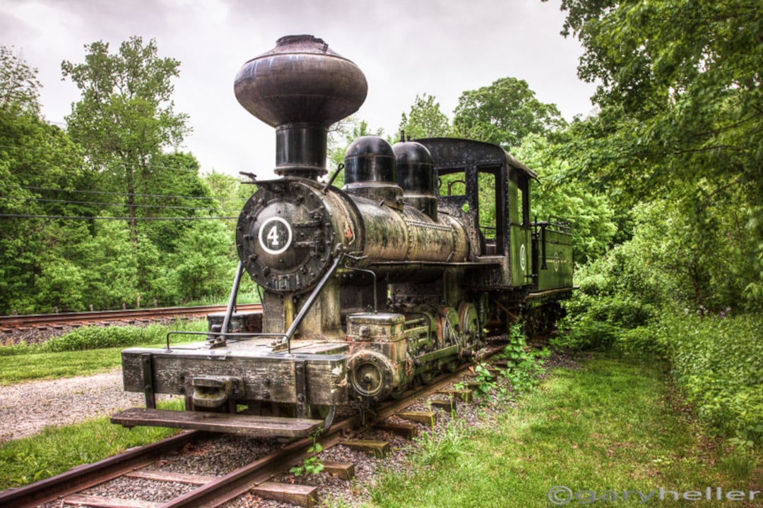 Argent Lumber Co Steam Engine #4, Antique Locomotive, Old Trains