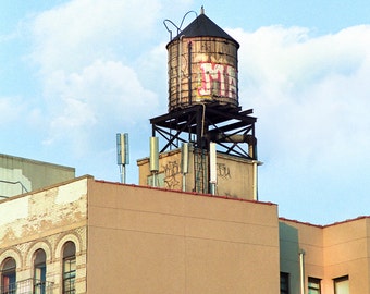 New York Water Towers 4, URBAN ICONS, NY Scenes, Urban Landscapes, Art, Square format Photography Print