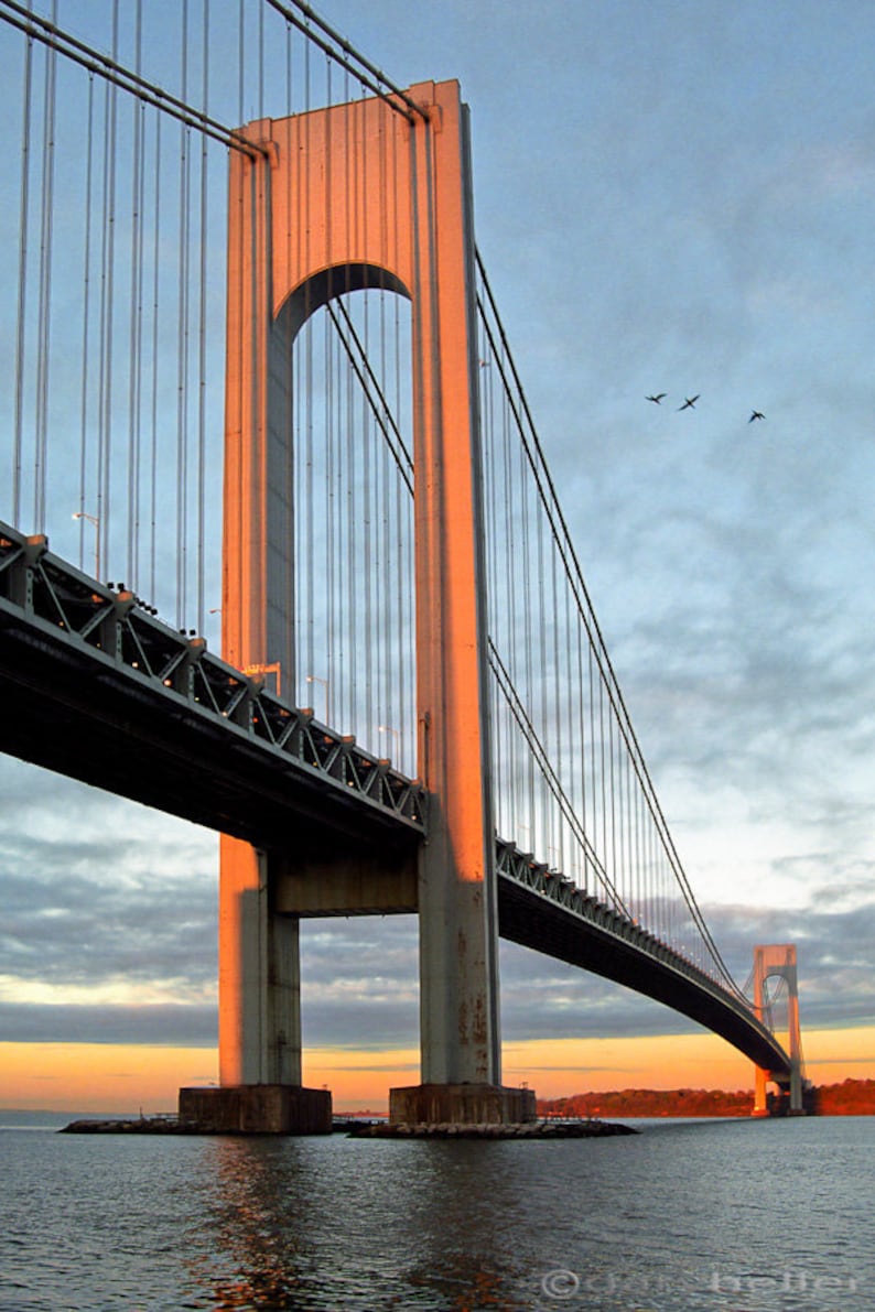 Ponte di Verrazzano, Alba, Arte Originale, Fotografia a colori