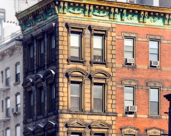 Old building, New York City, Weathered, Charming Windows, Architectural Beauty, Signed photography print, various sizes, Free Shipping