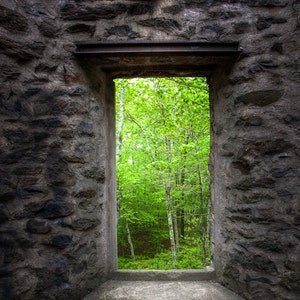 Spring within Cunningham Tower, Historical Ruins, Gothic Architecture, Abandoned Places,