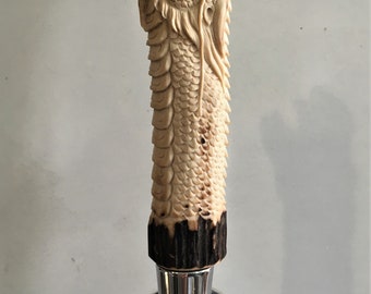 Carved Dragon Beer Tap Handle on Etsy- Elk - Moose - Kegerator - Man Cave