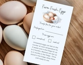 Farm Fresh Egg Handling Instruction Cards: Backyard Chicken Egg Tips