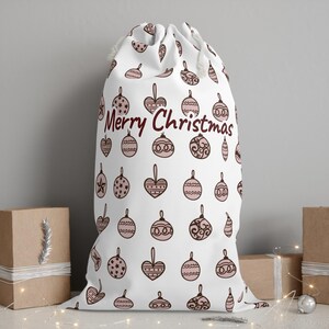 Christmas Sack, Santa Sack, Holiday Bag, Gift Bag, Merry Christmas Decorations