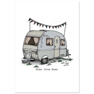Curious Caravans - CAL03 - Pôster Premium Matte Paper A3 (29,7 x 42 cm)