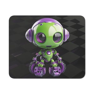 Kleines Schreibtisch-Mauspad mit Junior-Roboter Schreibtisch-Mauspad Roboter-Design Spaß und kompaktes Schreibtisch-Accessoire für Kinder & Tech-Liebhaber