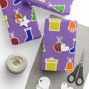 Wrapping Papers, Christmas Gift Wrap, Holiday Wrapping Sheets, Festive Packaging Paper, Colorful Xmas Presents Wrap