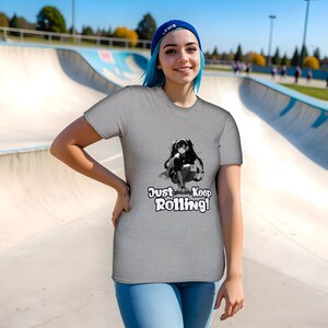 T-shirt skateur animé : t-shirt style skateur en coton doux