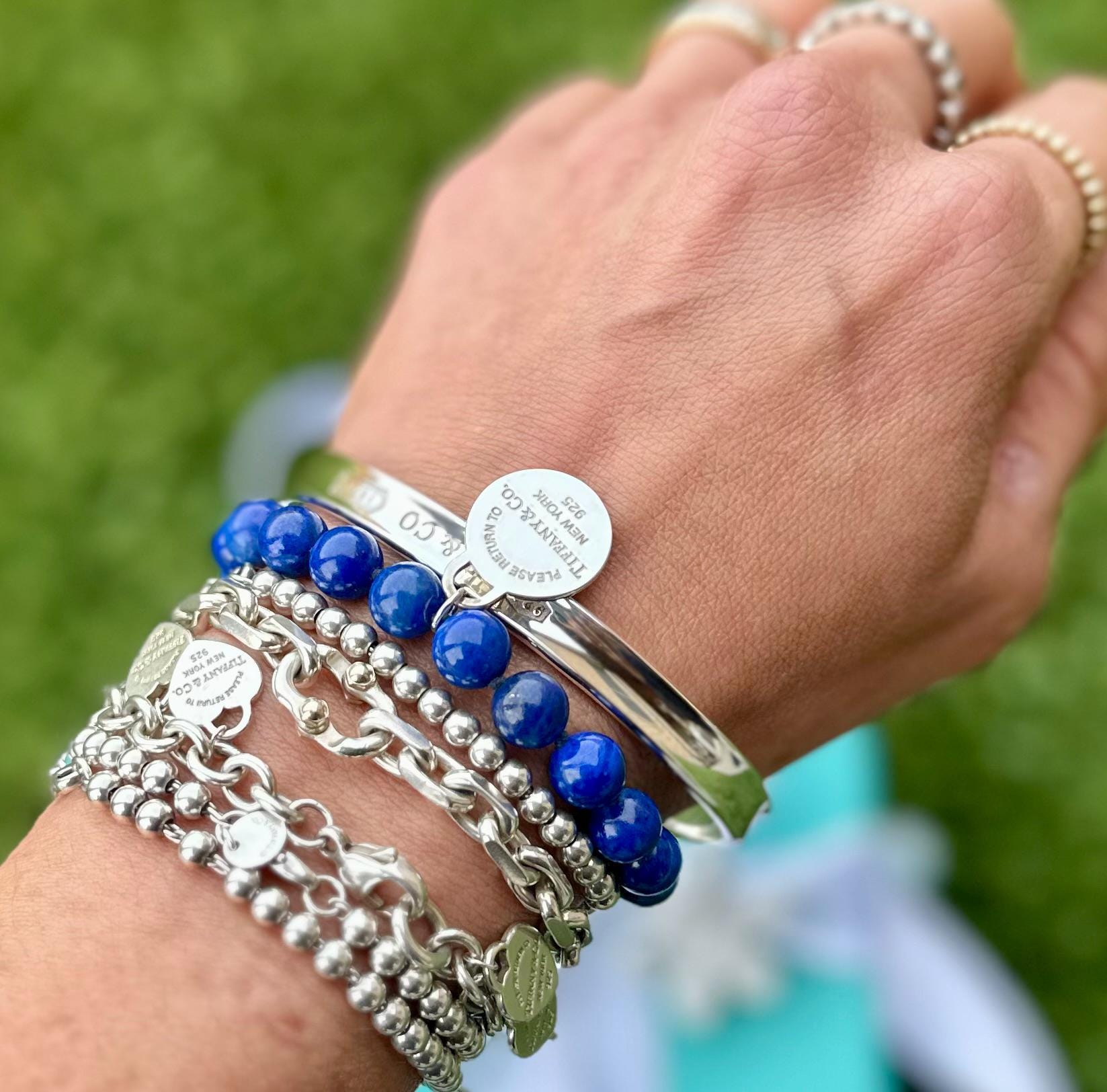 Like New Return to Tiffany Paloma Picasso 8mm Lapis Lazuli