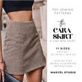 A-Line Mini Skirt PDF Sewing Pattern, Easy Winter Skirt, Beginner Sewing Pattern, US 0-20