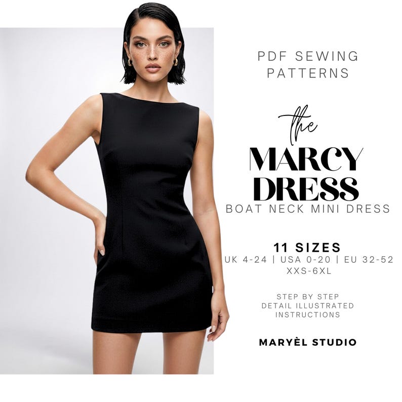 Custom Inked Mesh Boatneck A-Line Dress - Lycra & Mesh main image 1