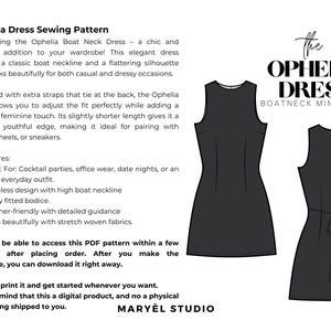 Mini A-line Dress Sewing Pattern| Tie-back Dress| Homecoming Dress Pattern| Pdf Digital Instant Download| US 0-20 image 3