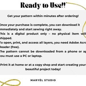Wide Leg Palazzo Pants Pdf Sewing Pattern, Easy Summer Pants with Pockets , Elastic Waist, Beginner Patterns, US 0-20 image 6