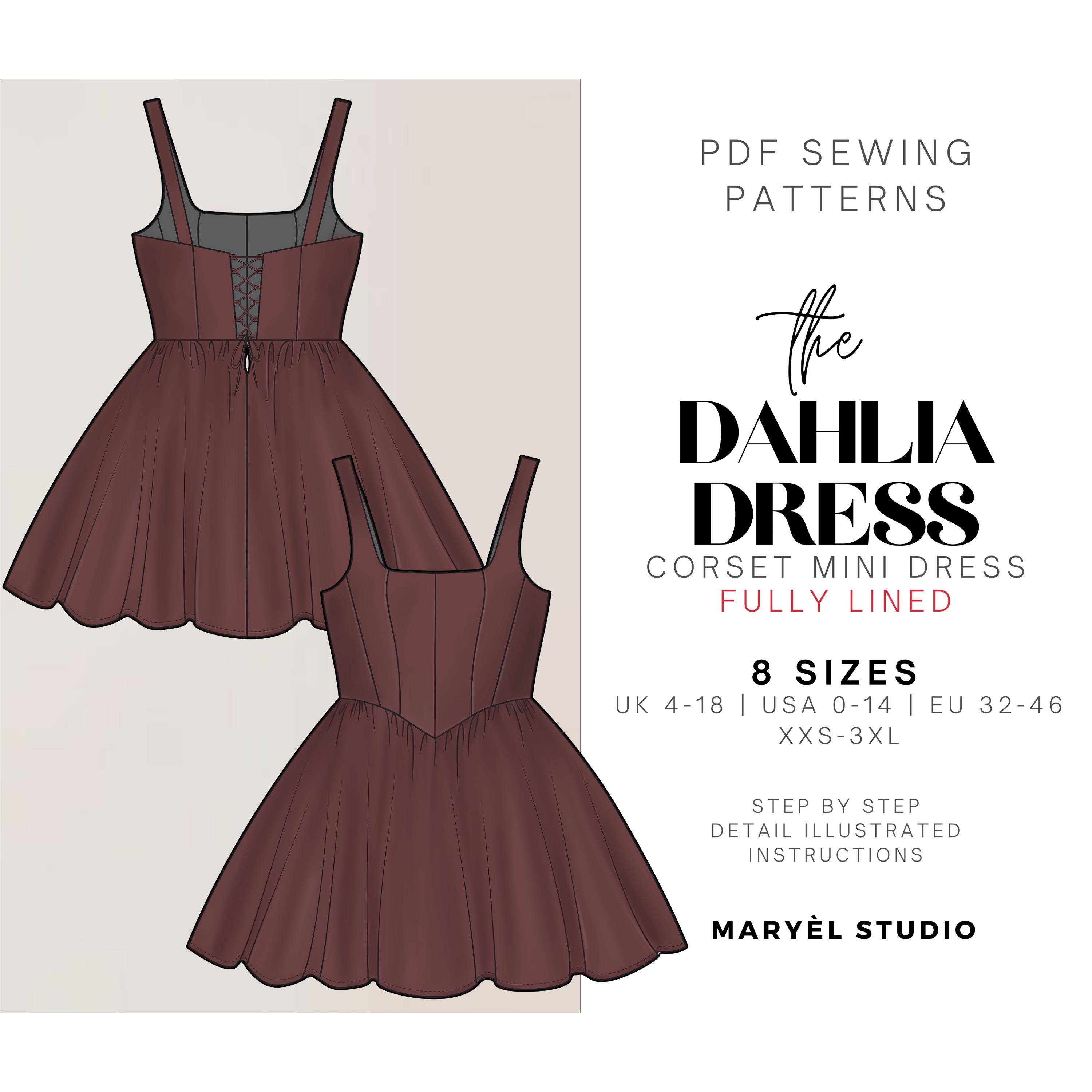 Backless Short Dress Sewing Pattern - Etsy
