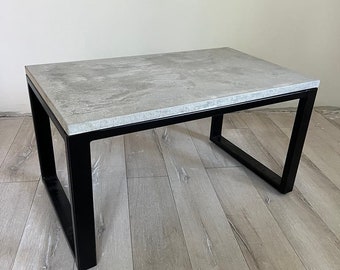 Minimalist Concrete Coffee Table, Loft Industrial Furniture
