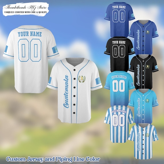 パーソナライズされた名前と番号のグアテマラ野球ジャージ、カスタム