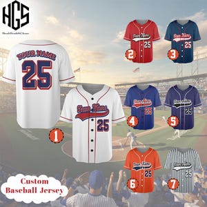 Personalized Team Name and Number Baseball Jersey For Baseball Fans, Custom Name Baseball Team Jersey, Uniform For Fans, Baseball Lovers