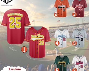 Personalized Team Name And Number Baseball Jersey, Custom Baseball Jersey Shirt, Baseball Jersey Uniform For Baseball Fans, Baseball Lovers