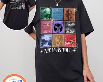 Camiseta de la gira de Sarah J. Maas, camiseta SJM Eras, top de fantasía Comfort Colors, camiseta de regalo literario del Trono de Cristal de Crescent City de ACOTAR