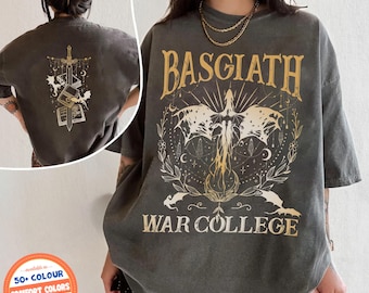 Basgiath War College Shirt, Fourth Wing Dragon Rider Tee, Iron Flame Bookish Shirt, Fantasy War College T Shirt for Readers
