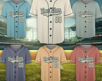 Personalized Team Name And Number Baseball Jersey, Custom Baseball Jersey Shirt, Vintage Baseball Jersey Uniform For Baseball Fans Lovers