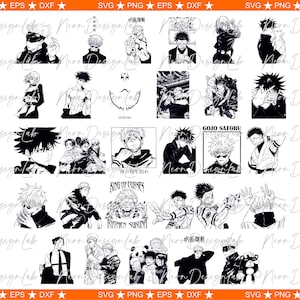 Instant Download... Jujutsu Kaisen Svg - Juju Png - Anime Svg Vector Japanese + 29 Design Svg Png Eps Dxf