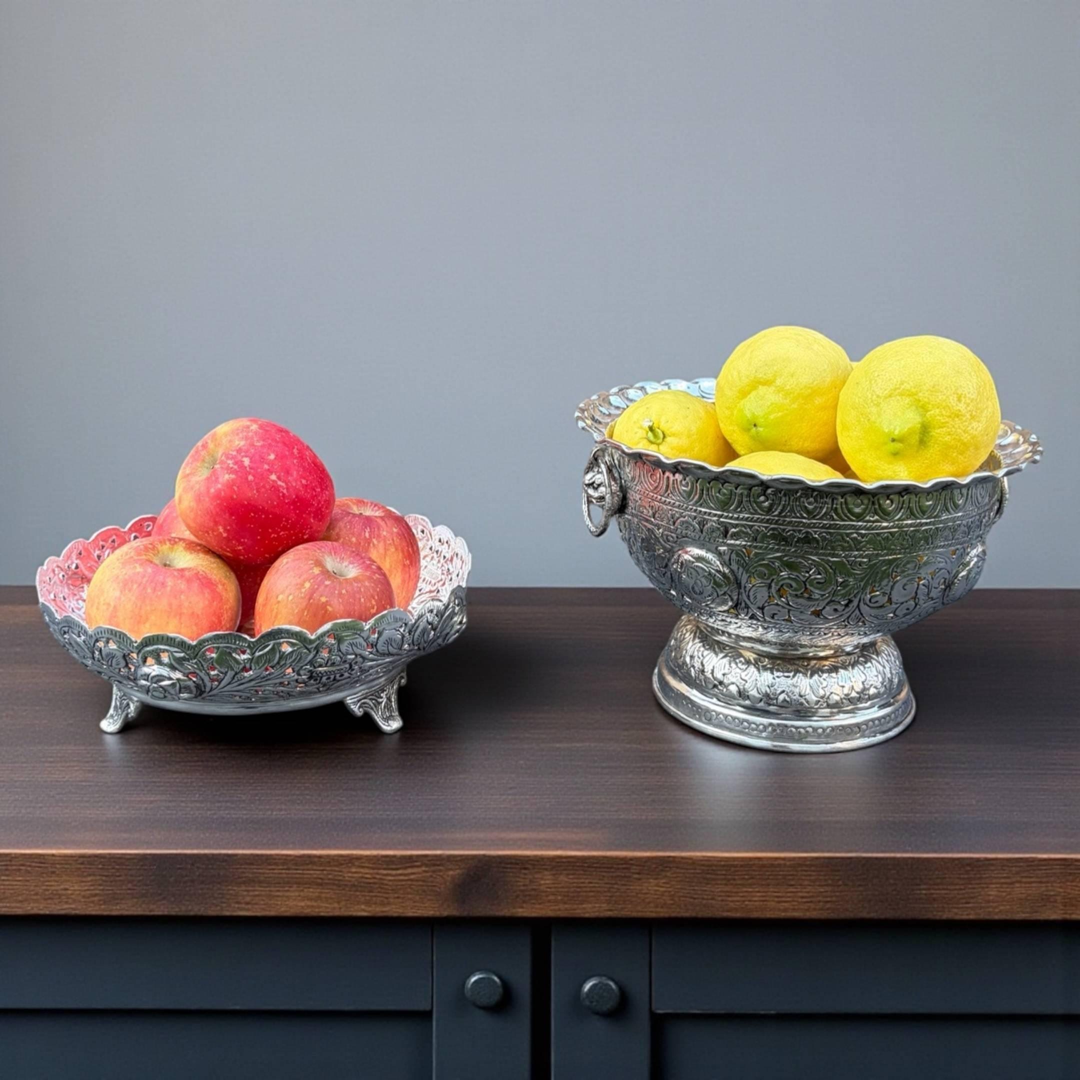 Antique Silver Fruit Tray - Etsy