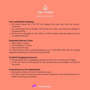 Urli Utsav Decor Shipping Information