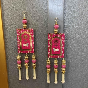 Shubh Labh Hanging Set, Diwali Door Decor, Pooja Room Wall Hanging, 5 Designs