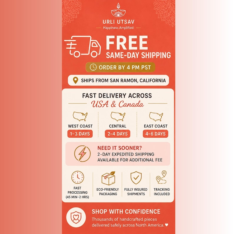 Urli Utsav Decor Garland Shipping Information