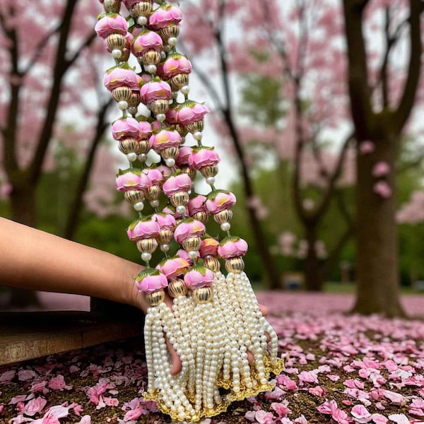 3FT Peony Flower Pearl Garland (Set of 6) – Wedding & Christmas Decor