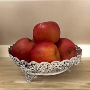 3-Inches Tall Fruit Bowl | Antique Silver