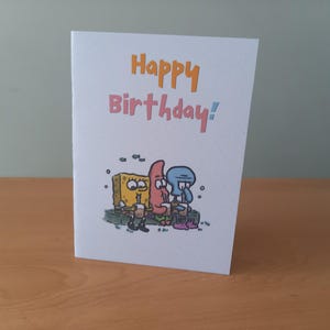 Biglietto d'auguri di SpongeBob SquarePants.