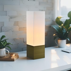 Ambient Table Lamp | Minimalist Vintage Bedside Lamp | Unique Standing Desk Lamp | Nostalgic Night Light | Home Office Decor Gift For Mom